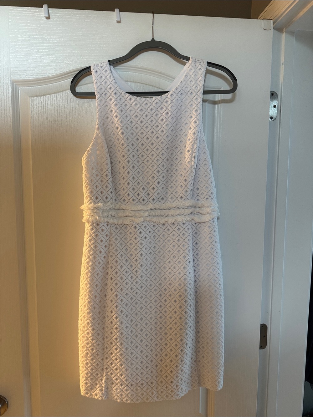 Lilly Pulitzer White Textured Sleeveless Mini Dress